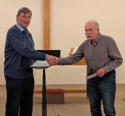 WPC-Chairman-Mike-Wiltshire-hands-over-cheque-to-MS Trust-representative-Robert-McGowan